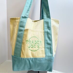 Trader Joe's mini pastel Canvas Tote Bag